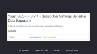 @cwpnolen @emagineusa@WordPressRI #RIWP
 