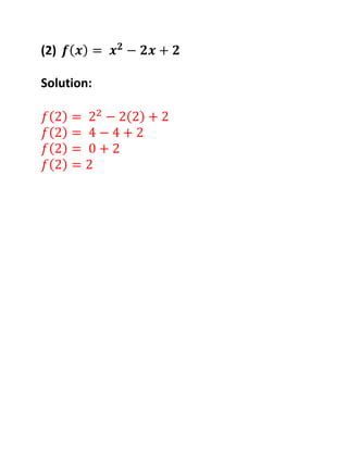 (2) ( )
Solution:
( ) ( )
( )
( )
( )