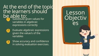 Comprehensive Guide to Evaluating Algebraic Expressions for Grade 7 ...