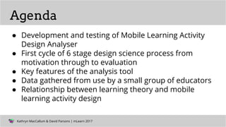 Evaluating a mobile toolkit for designing mobile learning activities | PPT