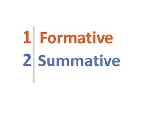 Formative1
2 Summative
 