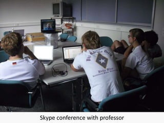 Skype conference with professor
 
