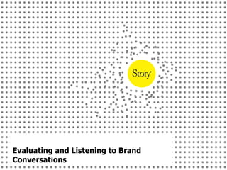 Evaluating and Listening to Brand Conversations 