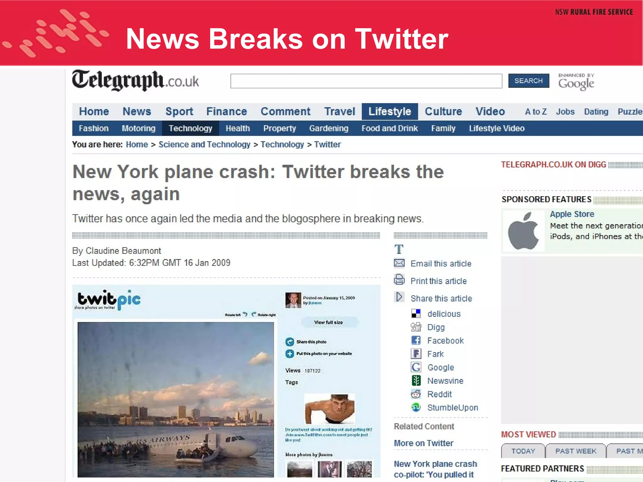 News Breaks on Twitter 