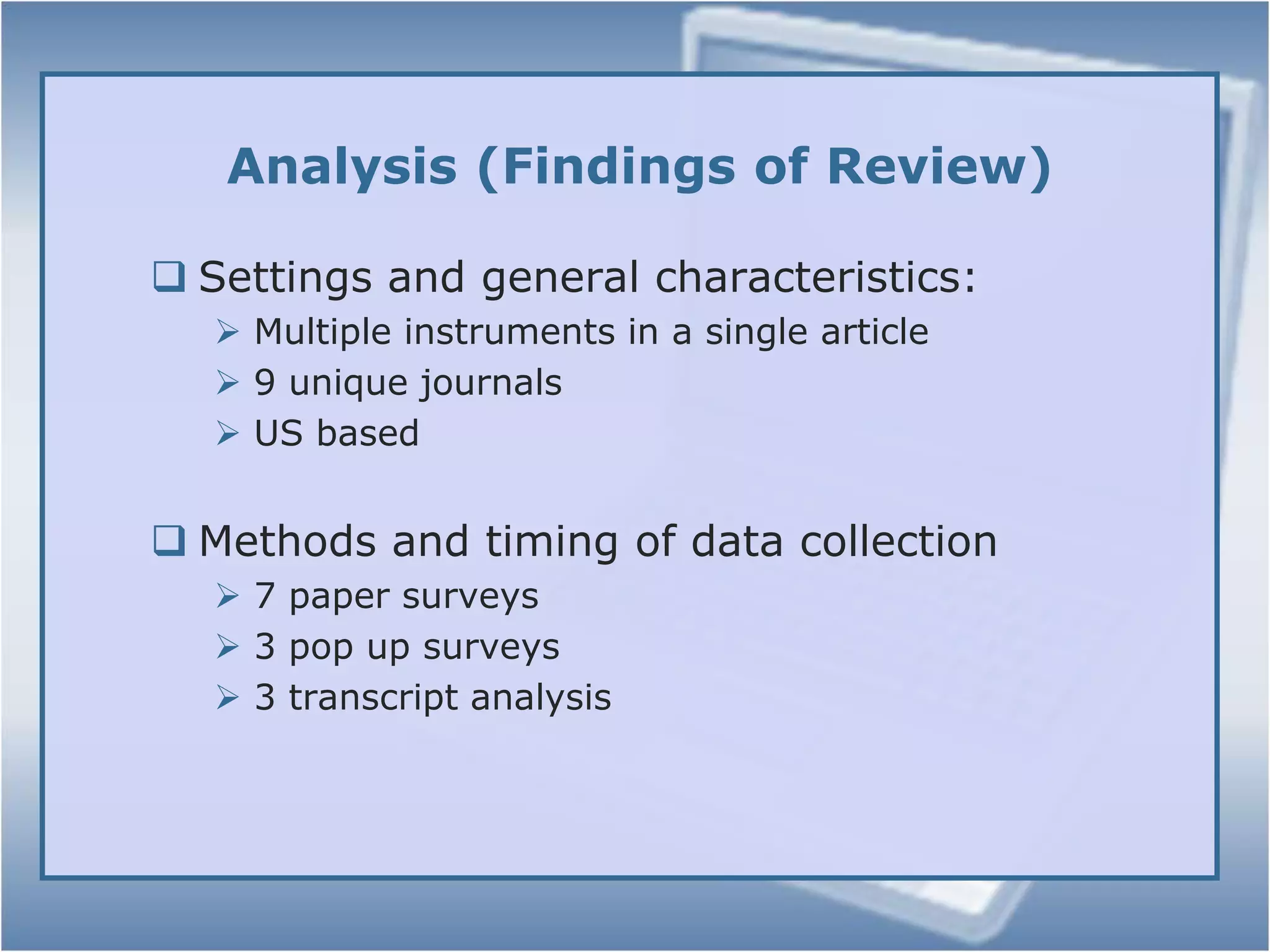 Working with Results93 articles were selected based on inclusion/exclusion criteriaFull text was obtained and read by both authors independently to determine if at least one variable pertaining to user satisfaction was present; then the results were compared