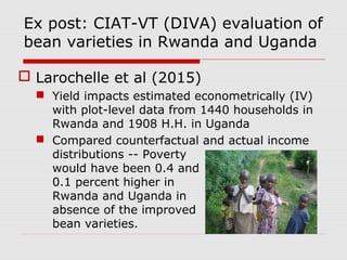 Evaluating economic impacts of agricultural research ciat
