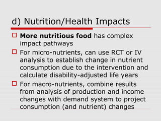 Evaluating economic impacts of agricultural research ciat