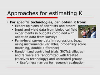 Evaluating economic impacts of agricultural research ciat