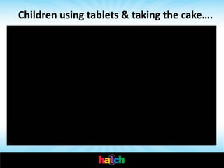 Children using tablets & taking the cake….
 
