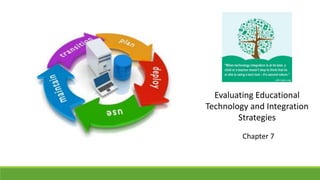 Evaluating Educational
Technology and Integration
Strategies
Chapter 7
 