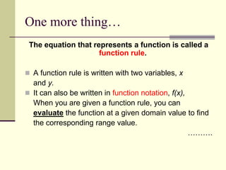 Evaluating function 1 | PPT