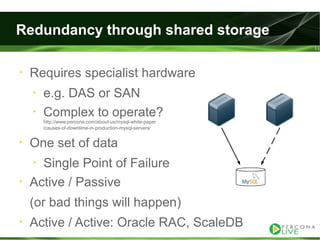 Evaluating ha alternatives my sql tutorial2