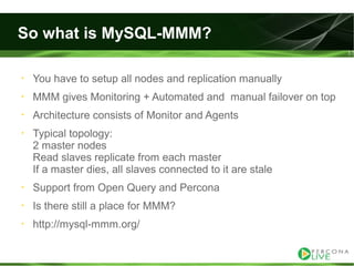 Evaluating ha alternatives my sql tutorial2
