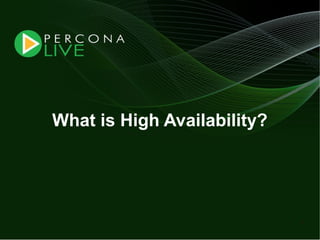 Evaluating ha alternatives my sql tutorial2