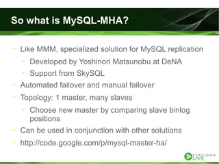 Evaluating ha alternatives my sql tutorial2