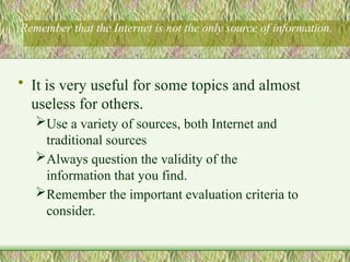 Evaluating Internet Sourcess M Power Pptx