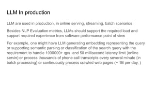Evaluating LLM Models for Production Systems Methods and Practices - | PDF