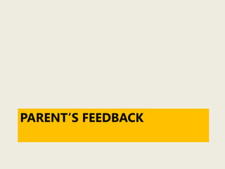 PARENT’S FEEDBACK

 