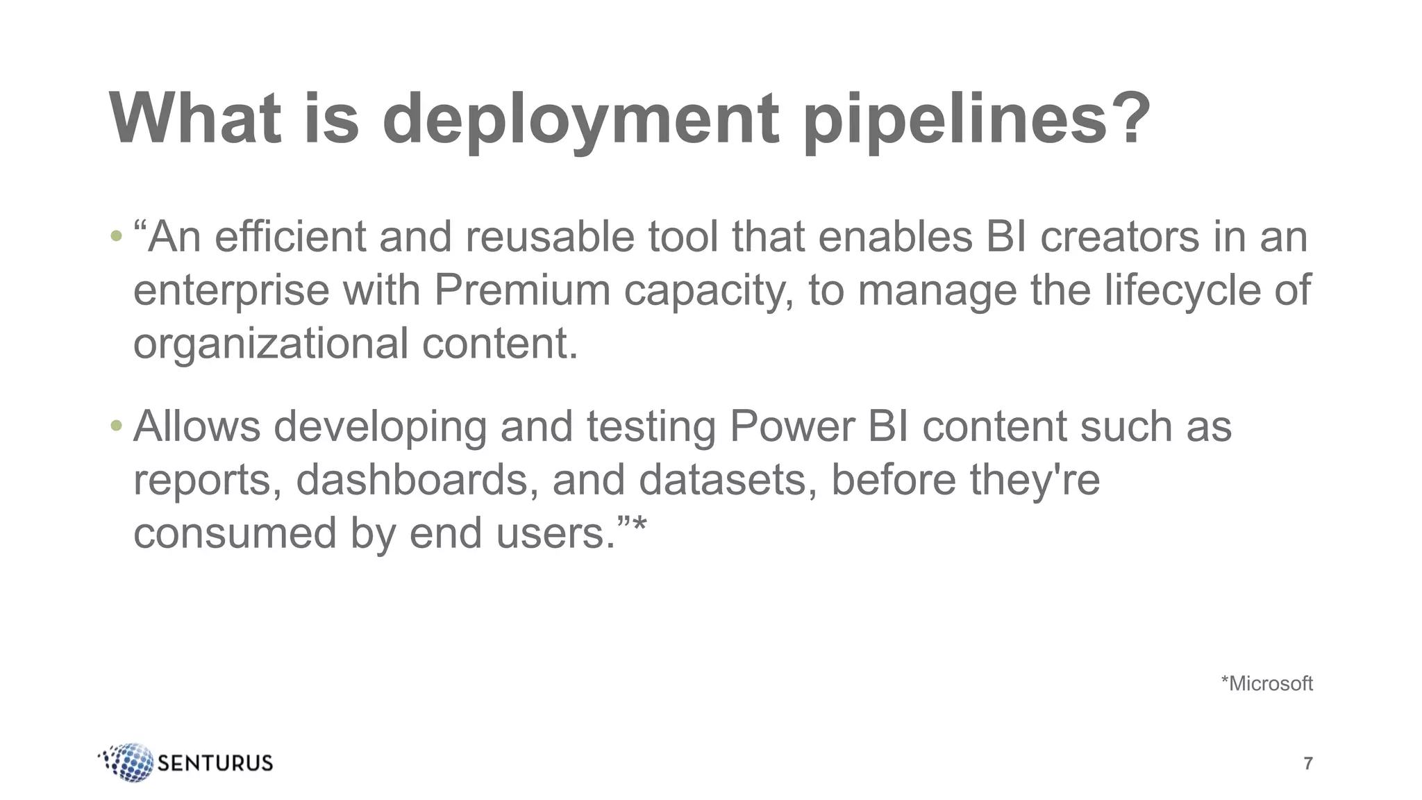 Power BI Deployment Pipelines Evaluated | PPTX