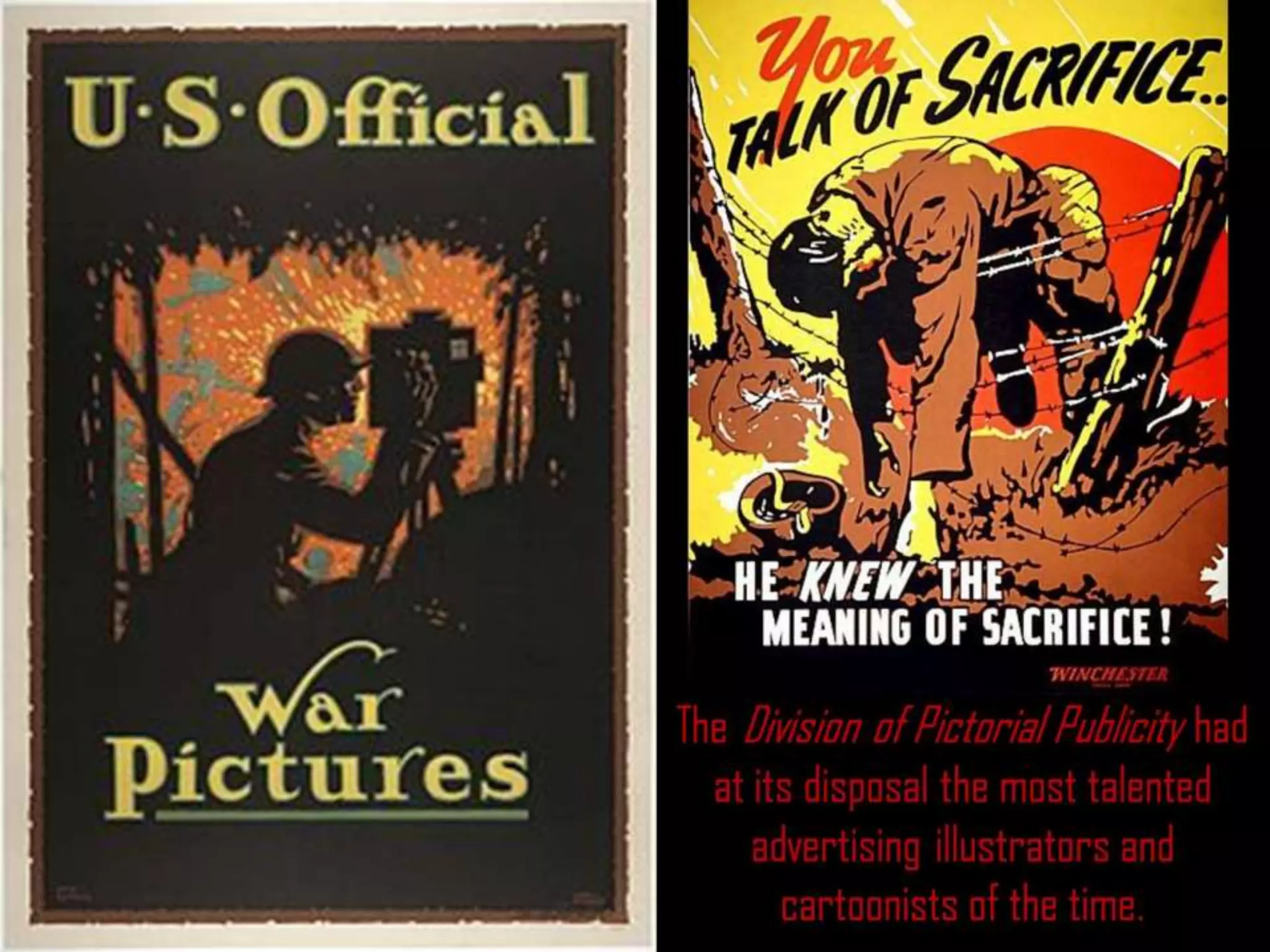 The Division of Pictorial Publicity had
at its disposal the most talented
advertising illustrators and
cartoonists of the time.
 