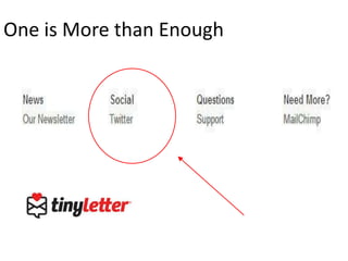 One is More than Enough
 