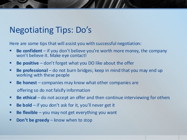 tips for negotiating salary
