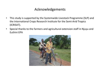 Evaluating use of crop residues for sustainable livestock production in Mzimba district, Malawi