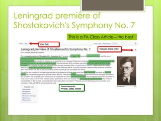 Leningrad première of
Shostakovich's Symphony No. 7
This is a FA Class Article—the best
 
