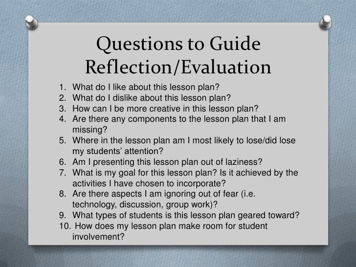 Evaluating your lesson plan