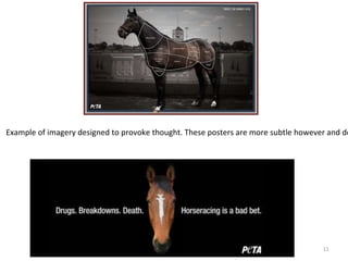 11
Example of imagery designed to provoke thought. These posters are more subtle however and do
 
