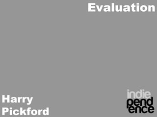 Harry Pickford Evaluation 