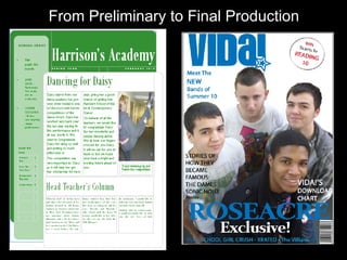 From Preliminary to Final Production 