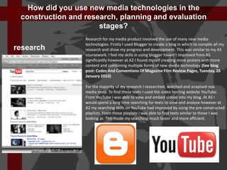 A2 Media Evaluation | PPTX
