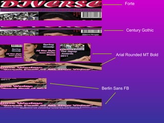 Forte Century Gothic Arial Rounded MT Bold Berlin Sans FB 