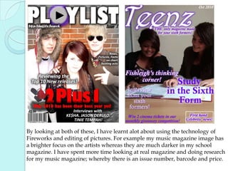 This is Windows Live Movie Maker, where I edited my videos. Blogger is what everything I have done with my media coursework is placed on. All my planning and presenting was done on here. From the technologies I have shown above, I have learnt alot about many of them. Before starting media I didn’t know what Blogger or Slideshare was and I wasn't sure about how to use Fireworks or Movie Maker. I now feel I can use this again in the future without any problems which may help with a future career path. 