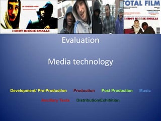 EvaluationMedia technology Development/ Pre-ProductionProductionPost Production      Music Ancillary TextsDistribution/Exhibition 