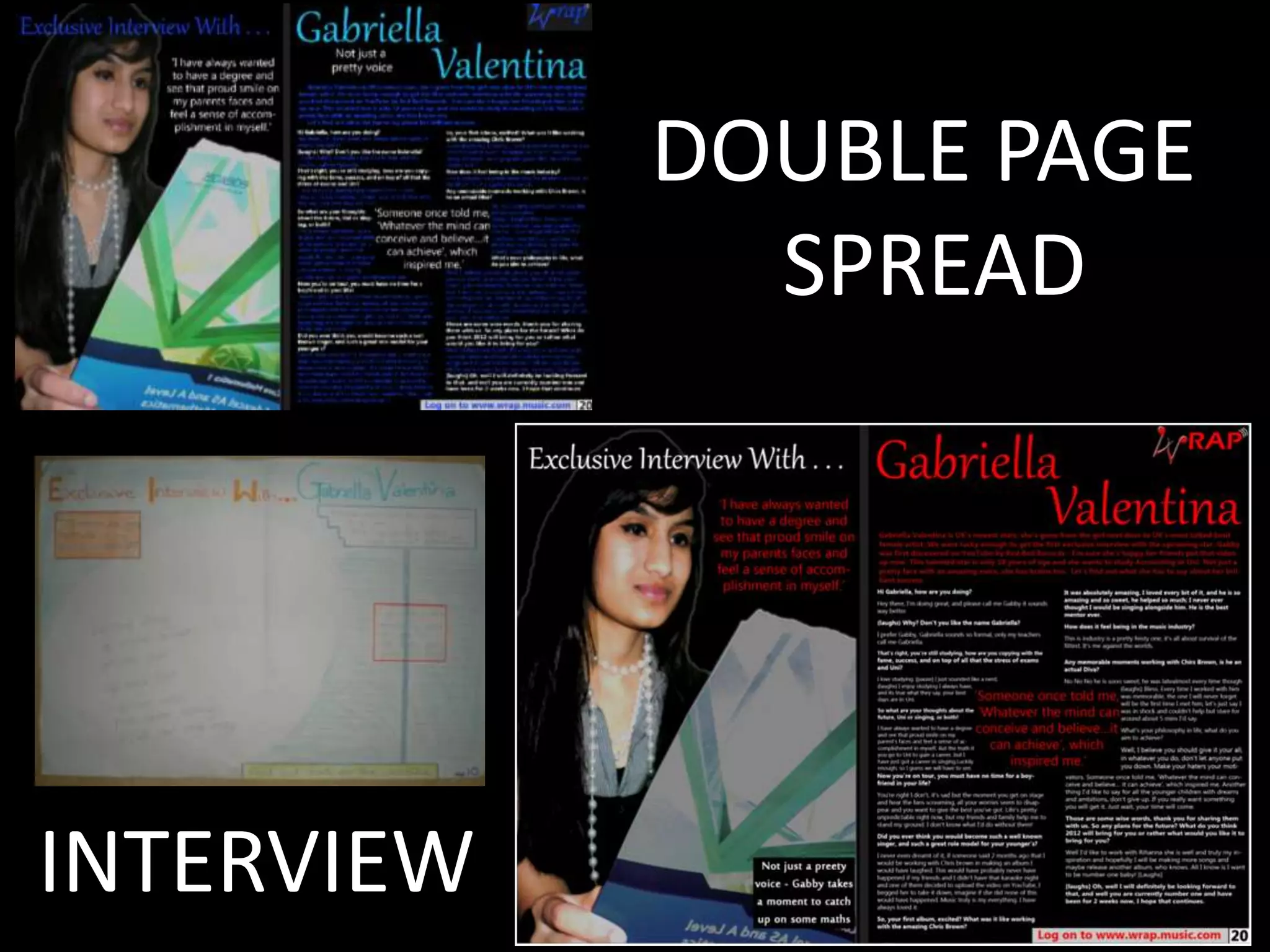 DOUBLE PAGE SPREADINTERVIEW