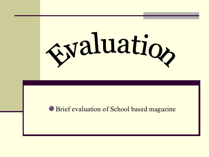 Preliminary Task Brief evaluation