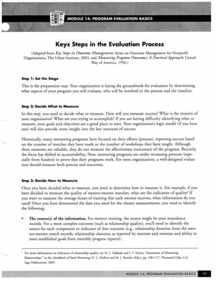 EEP Trainer's Manual Handouts: Evaluation Section