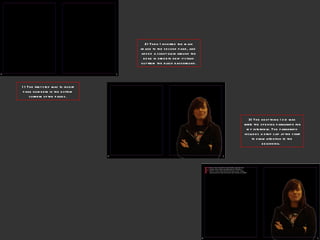 2) Then I inserted the main image to the second page, and  added a slight glow around the edge in order to help it stand out from the black background. 3) The next thing I did was write the opening paragraph for my interview. The paragraph includes a drop cap at the start to draw attention to the beginning.  1) The first step was to insert page numbers in the bottom corners of the pages. 