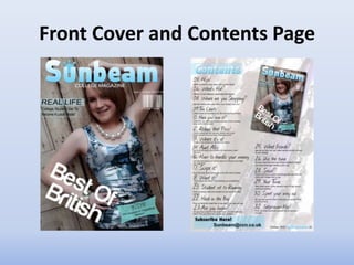 Front Cover and Contents Page
 