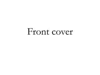 Front cover
 