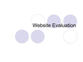 Website Evaluation 
