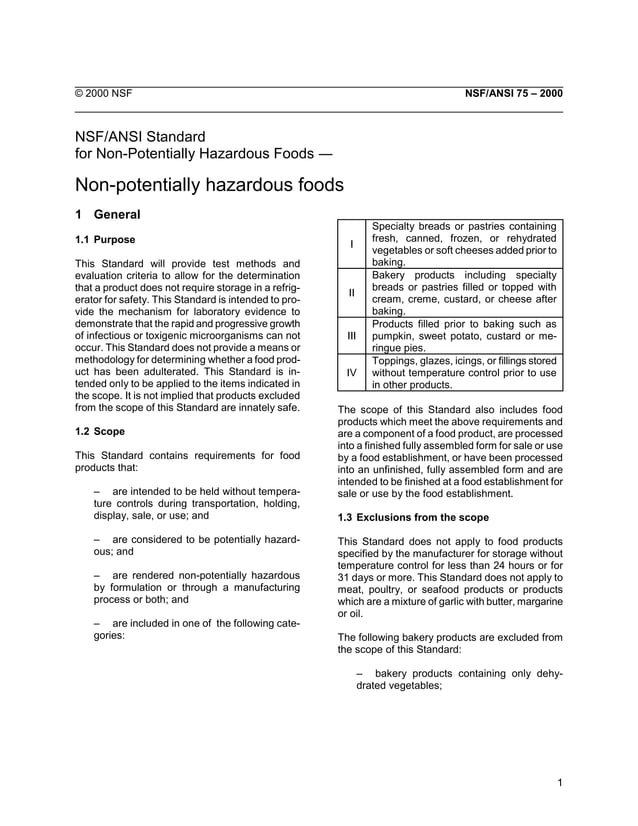 Evaluation anddefinitionofpotentiallyhazardousfoods PDF