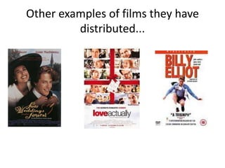 Other examples of films they have
         distributed...
 