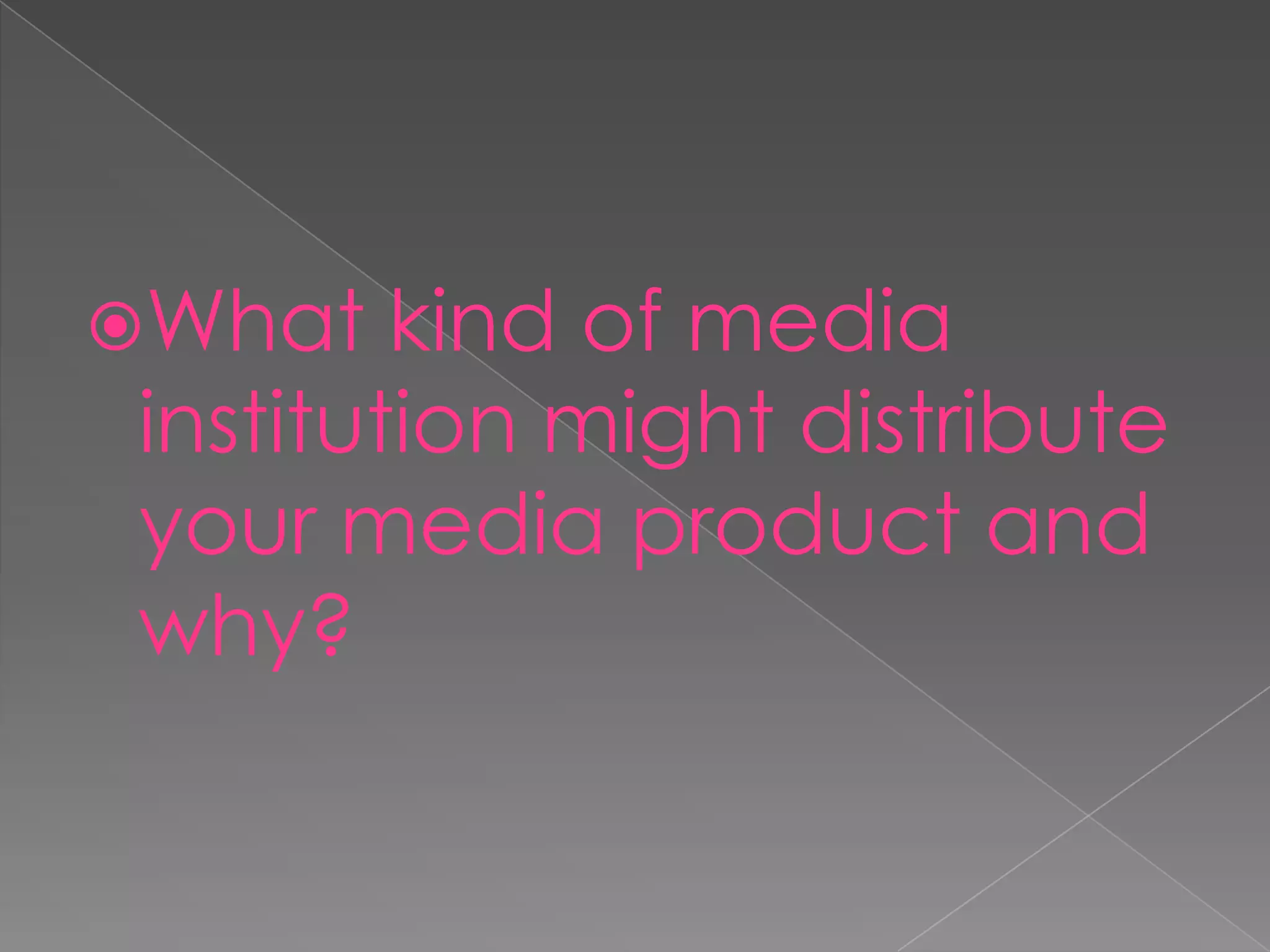 Stereotype- themselves- individual My genre of music isn’t what the majority of people listen to, but I didn’t see this as a risk. I believe that doing this enabled my magazine to stand out. This echo's my ideal reader as they are the sort of people that stand out in what the wear and the music they listen to. 