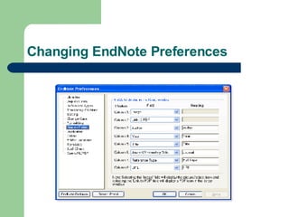 Changing EndNote Preferences 