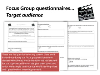 Media students and teachers – they will give relevant and good terminology on how to improve my workThese are stereotypical images of what my target audience look like. These people are aged 16 – 21 – the average age of people that would watch my supernatural horror. 