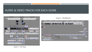 AUDIO & VIDEO TRACKS FOR EACH SCENE
Scene 3 – The Thing
Scene 4 – The Bathroom
 