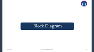 3/27/2023 FYP Proposal Presentation 17
Block Diagram
 